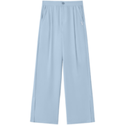 蕉下（beneunder）休闲裤女装夏季薄款黑色直筒阔腿裤宽松显瘦裤子女 【阔腿裤/十分】漫暮黑 S