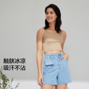 蕉下元映牛仔短裤户外运动休闲短裤舒适宽松夏女运动裤子