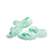 斯凯奇（SKECHERS）年夏季女凉鞋厚底快干魔术贴沙滩鞋 111246薄荷 40