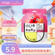 UNICALORIE U卡 蒟蒻果汁果冻 0脂轻卡茶冻蜜桃味120g/袋 儿童休闲零食节日礼物