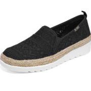 斯凯奇（Skechers）女子2023春新款轻质透气一脚蹬低帮鞋高回弹休闲鞋113990 黑色/BLK 37