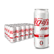 可口可乐 Coca-Cola 纤维+无糖零热量 汽水 含汽饮料 330ml*24罐 整箱装 可口可乐出品 新老包装随机发货