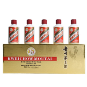 PLUS会员、需抢券：MOUTAI 茅台 飞天 53%vol 酱香型白酒 50ml*5瓶 金条礼盒装