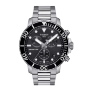 天梭（TISSOT）瑞士手表 海星系列钢带石英男士手表潜水表T120.417.11.051.00