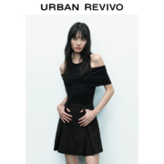 需抢劵：URBAN REVIVO 女士法式露肩短袖T恤
