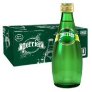 巴黎水（Perrier）法国原装进口 原味气泡水 330ml*24 玻璃瓶 整箱装