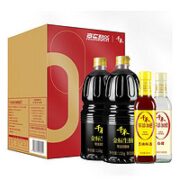 千禾 酱油醋料酒 金标生抽1.52kg*2+白醋500ml+烹调料酒500ml 礼盒装
