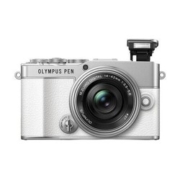 OLYMPUS 奥林巴斯 PEN E-P7 微型四分之三系统相机，20 MP传感器，白色