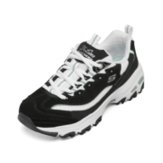 斯凯奇女鞋Skechers熊猫鞋复古老爹鞋百搭厚底增高蕾丝厚底松糕运动鞋 11959 BKW黑色/白色 38