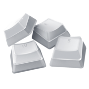 雷蛇（Razer） PBT/ABS键帽升级套件 樱桃配列 双色注塑 游戏机械键盘104透光含拔键器 ABS幽灵键帽 白色
