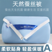 蚕丝被100桑蚕丝全棉空调被夏被春秋被芯加厚保暖冬被8斤双人被子