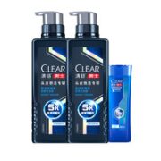 CLEAR 清扬 男士头皮劲活专研去屑洗发露 劲凉冰爽型 380g*2+100g