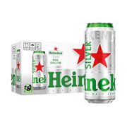 Heineken 喜力 silver（星银） 淡爽拉格 9.5ºP 4.0%vol 国产 黄啤酒 500ml*12罐 整箱装