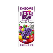 可果美日本进口复合果蔬汁野菜生活早餐葡萄味果汁200ml*12盒装