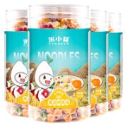 米小芽 多彩蝴蝶面宝宝面条 蝴蝶面2罐+螺丝面2罐