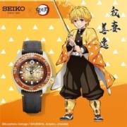 京东百亿补贴：SEIKO 精工 5系列 鬼灭之刃联名 男士机械表 SRPJ24K1 我妻善逸款赠帆布袋+折扇