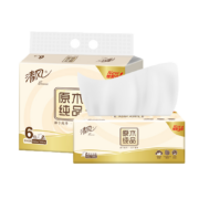 概率券：清风抽纸 原木纯品2层150抽*6包