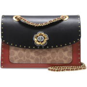 COACH 蔻驰 女士 PARKER中号卡其配黑色单肩斜挎包 C4659B4M2