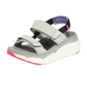 斯凯奇Skechers科技缓震厚底涉水鞋魔术贴白色松糕凉鞋 灰色/多彩色 38