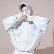 兰缦尼 女款拼接撞色防晒服 拼接绿色 FS001