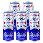原装进口1664啤酒500ml*5罐装柑橘味精酿白啤酒 Kronenbourg1664