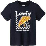Levi's李维斯童装男童女童t恤短袖儿童夏装新款半袖套头衫印花上衣 黑美人 120/60(6)