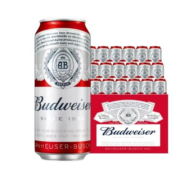 88VIP：Budweiser百威 啤酒 经典醇正红罐拉格450ml*18听