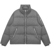 GXG奥莱 21年【生活系列】冬季新品商场同款千鸟格系列黑色羽绒服