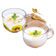 微信小程序：前力 早餐杯茶色玻璃杯 透明早餐杯 400ml