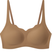 ubras无尺码浪花领文胸收副乳透气隐形内衣女无痕聚拢文胸无钢圈胸罩 丹宁蓝色-背勾 经典版(100-130斤)A-C杯