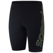 Speedo/速比涛 男士泳裤标志印花舒适抗氯男子及膝泳裤 812416C712 黑色/绿色 36