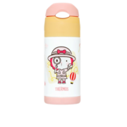 膳魔师儿童保温杯304不锈钢水杯宝宝吸管杯儿童弹盖杯幼儿园学生杯 FFI 【共2套吸管】粉黄