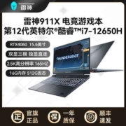 雷神911X4060高性能i7独显直连165HZ2.5K512G办公电竞游戏本电脑