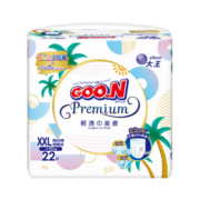GOO.N大王 短裤式 夏季短裤轻透系列 短裤式纸尿裤 轻透系列 XXL22片