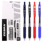 斑马牌（ZEBRA） 日本进口斑马JJ15 彩色按动中性笔水笔学生用签字笔 0.5mm 蓝色BL 10支装