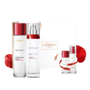 PLUS会员：L'OREAL PARIS 巴黎欧莱雅 视黄醇护肤套装礼盒（水130ml+乳110ml+赠 柔肤水65ml+乳50ml+日霜25ml+礼盒+柔肤水65ml+面膜*5片）*3件