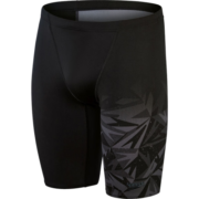 速比涛（Speedo）ECO环保系列竞赛训练印花拼接及膝泳裤男 8097359023 黑/灰 38