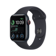 Apple Watch SE 2022款智能手表 GPS + 蜂窝款 44 毫米 午夜色铝金属表壳 午夜色运动型表带 MNQ03CH/A