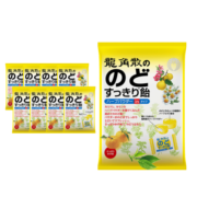 龙角散柚子味草本粉末夹心喉糖80g*10袋箱装糖果薄荷糖