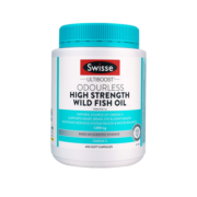 澳洲Swisse深海无腥味鱼油胶囊成人omega-3清血管降血脂DHA中老年非鱼肝油保健品 【大容量高性价比】1000mg400粒