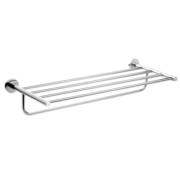 汉斯格雅（Hansgrohe）罗格斯系列镀铬浴室双层浴巾架600mm毛巾杆 50-60cm