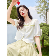 时尚气质衬衫半裙套装2023年夏季新款淑女温柔甜美通勤显瘦两件套