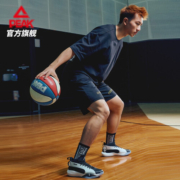 匹克篮球鞋潮流透气时尚防滑耐磨户外训练舒适比赛运动鞋 黑色/大白 42