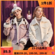 TONLION 唐狮 [1折价89.9元]唐狮冬季新款外套女仿毛呢外套韩版宽松短款大衣女学院风百搭