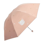 天堂伞 太阳伞防紫外线女小巧便携晴雨两用雨伞遮阳伞防晒伞 猫咪【粉红色】夏天必备