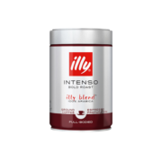 ILLY意大利原装进口 illy意利黑咖啡 意式浓缩 深度烘培咖啡粉250g/罐