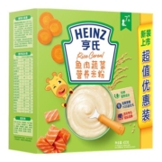 亨氏米粉婴儿宝宝辅食含铁营养米糊鱼肉蔬菜胡萝卜多口味盒装400g