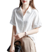 PLUS会员：子牧棉麻 女士衬衫 Z23XA002437