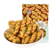 黄老五 四川特产 多口味手工解馋小麻花 麻花酥葱香味408g