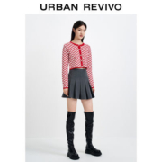 UR女装名媛气质满底爱心圆领针织外套WG01R9DE2000